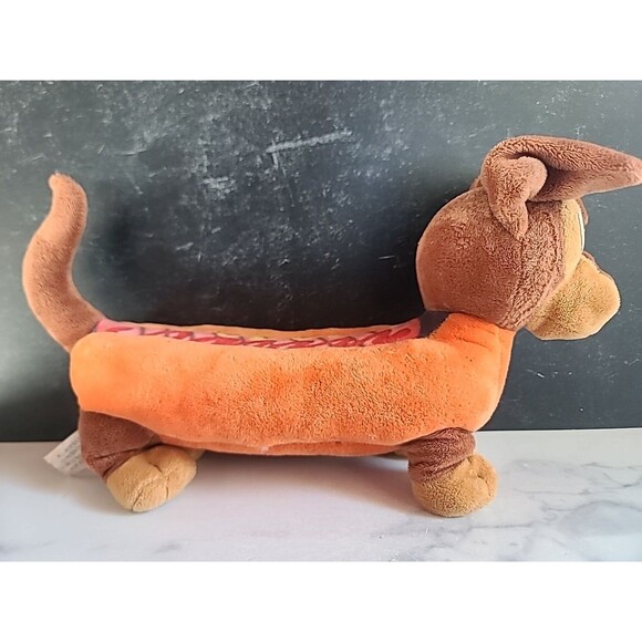 Ideal Toys Direct Hot Dog Plush Brown Puppy 10” Stuffed Animal, READ Description - Picture 3 of 10
